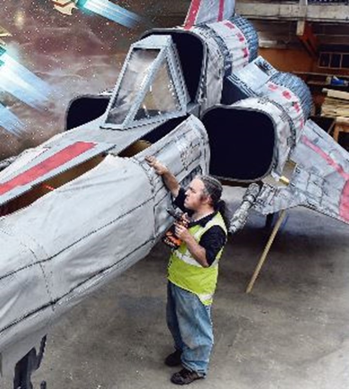 Warren and his spaceship.JPG Warren and his spaceship.JPG