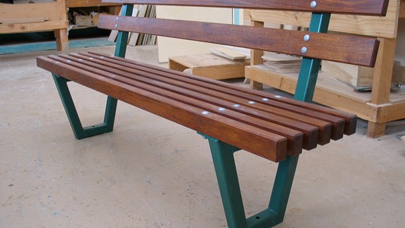 Steel Back 3 seater
